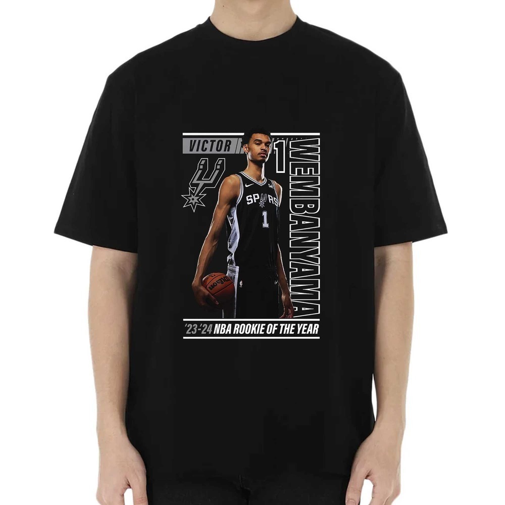 Victor Wembanyama San Antonio Spurs 2024 Nba Rookie Of The Year Tshirt